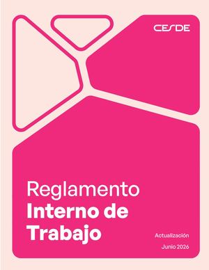 Reglamento Interno de Trabajo Cesde
