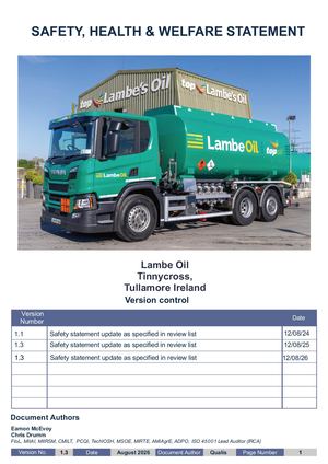 Tinnycross Safety Statement 2026