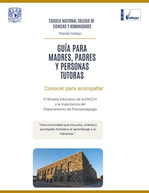 Guía Para Madres, Padres Y Personas Tutoras