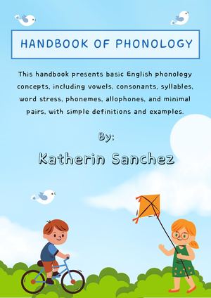 Phonology Handbook By Katherin Sanchez