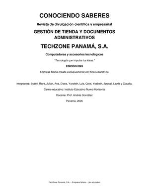 Revista Tech Zone Panama Empresa Ficticia 2026
