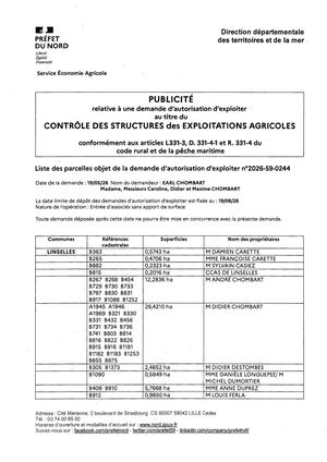 Demande D'explotation Agricole 24 06 2026