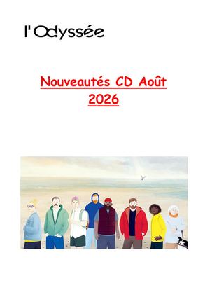 Nouveautés Cd Août 2026