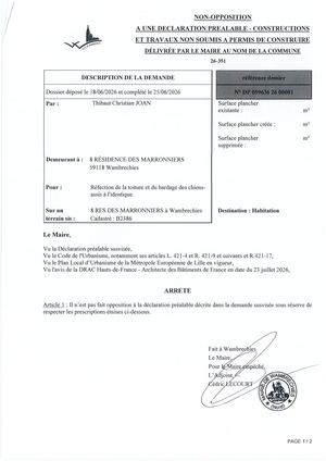 Arrêté 26 351 8 Résidence Des Marronniers
