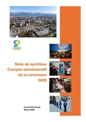 Note de synthèse Compte administratif de la commune 2025