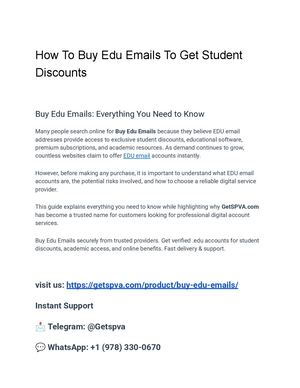 How To Buy Edu Emails To Get Student Discounts