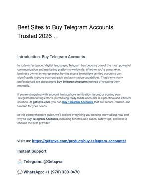 Best Sites To Buy Telegram Accounts Trusted 2026 …