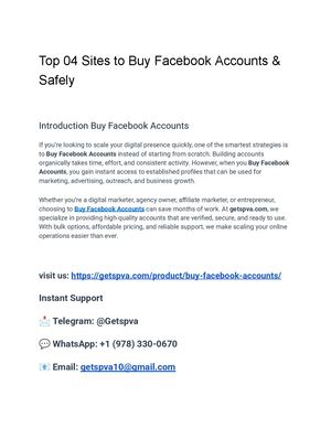 Top 04 Sites To Buy Facebook Accounts & Safely