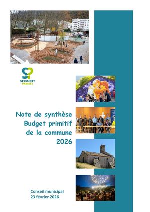 Note de synthèse Budget primitif de la commune 2026