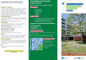 Dépliant A4 Trois Volets Service A1 Unité De Médecine 2025