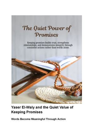 Yaser El Waly And The Quiet Value Of Keeping Promises