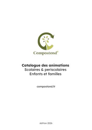 Catalogue Scolaires Periscolaires, Compostond 2026