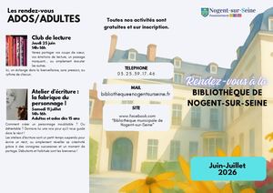 Brochure bibliothèque Juin Juillet