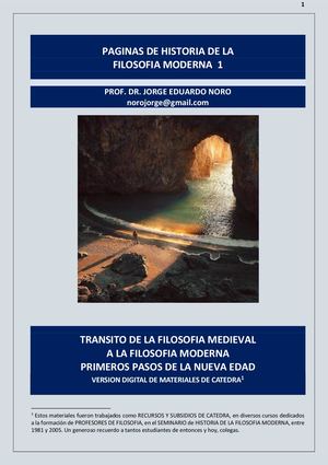 356. PAGINAS DE ES HISTORIA DE LA FILOSOFIA MODERNA 1 + PRIMEROS PASOS DE LA NUEVA EDAD