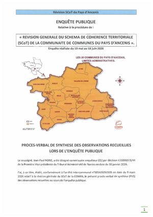 3 PV De Synthèse De L'enquête Publique
