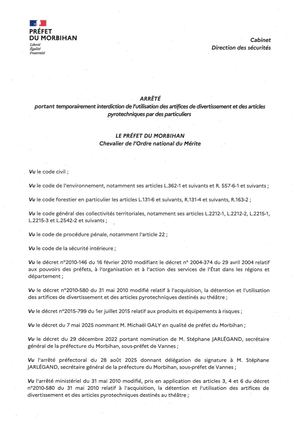 Interdiction De L'utilisation Des Artifices De Divertissement Et Des Articles Pyrotechniques Par Des Particuliers