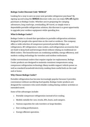 Bodega Cooler Discount Code “BDMAX”