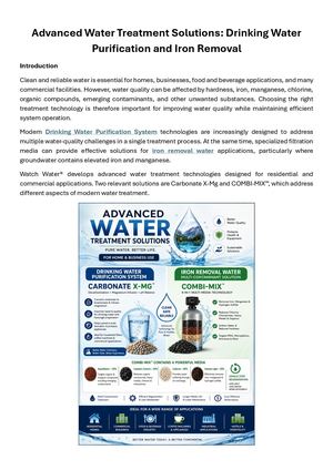 Better Water Quality with Advanced Purification & Iron Removal Technology