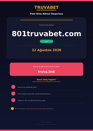 Truvabet Adres Bilgilendirmesi - 801truvabet.com (12.08.2026)