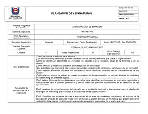 Fo Do 032 Planeador De Asignaturas V4 2026 Ii