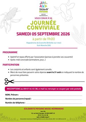 Invitation _ Journée conviviale 2026 - avec coupon