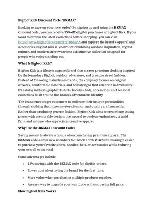 Bigfoot Kick Discount Code “BKMAX”