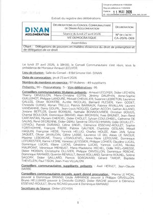 Ca 2026 069 Vie Démocratique Exercice Dpu