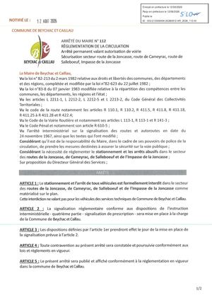 Arrêté 2026 112 Mairie Rte De Cameyrac Pref