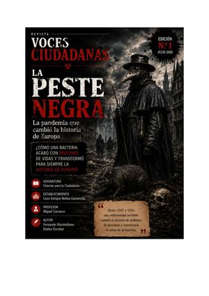 Revista Voces Ciudadanas La Peste Negra 1