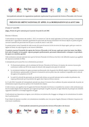 2026 08 07 Preavis De Greve National Et Appel A La Mobilisation Le 13 Aout 2026