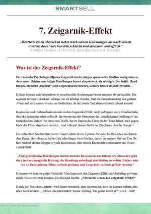 7. Zeigarnik Effekt