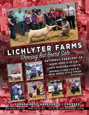 Lichlyter Farms Showpig Sale Mailer