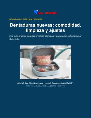 Dentaduras Nuevas: Comodidad, Limpieza y Ajustes | Denver