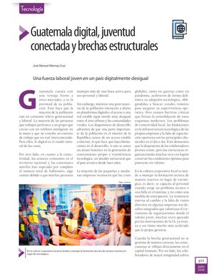 Guatemala digital, juventud conectada y brechas estructurales