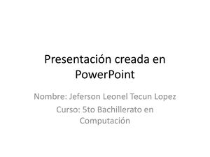 Presentacion Power Point Jeferson Tecun