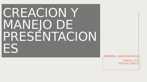 Creacion Y Manejo De Presentaciones
