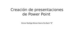 Creación De Presentaciones De Power Point