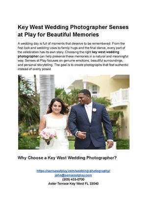 Key West Wedding Photographer Senses At Play For Beautiful Memories