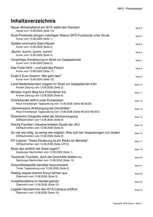 Pressespiegel 20260813