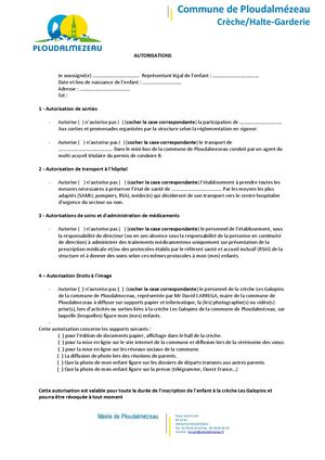 Autorisations Diverses
