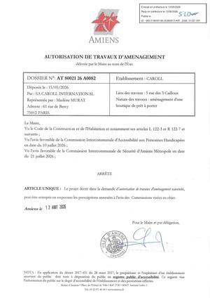 AR1 2026 01231 ARR Autorisation De Trav VIA AR1 2026 01231 202600812 Publiée Le 13 08 2026
