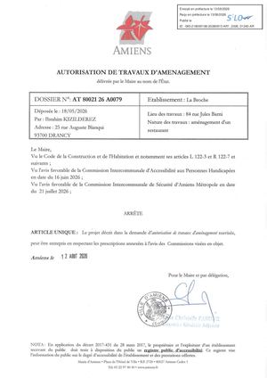 AR1 2026 01240 ARR Autorisation De Trav VIA AR1 2026 01240 202600812 Publiée Le 13 08 2026