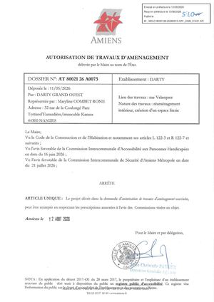 AR1 2026 01241 - ARR Autorisation De Trav VIA AR1 2026 01241 202600812- Publiée Le 13 08 2026