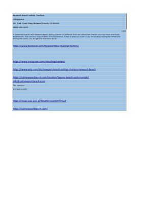 Newport Beach Sailing Charters