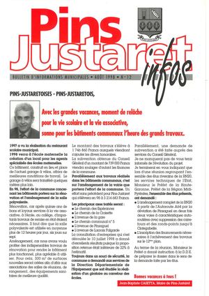 Bulletin Municipal N° 12 - AOUT 1998