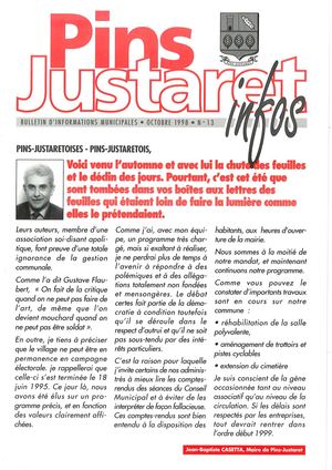 Bulletin Municipal N° 13 - OCTOBRE 1998