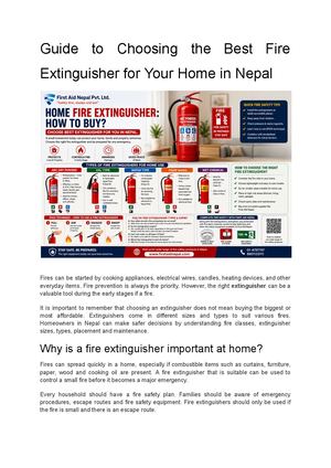 Guide To Choosing The Best Fire Extinguisher For Your Home In Nepal