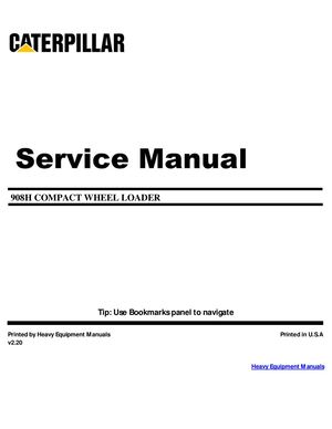 Caterpillar 908H Service Repair Manual PDF
