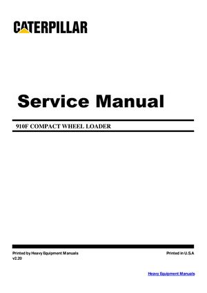 Caterpillar 910F Service Repair Manual PDF