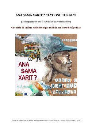 Dossier De Présentation Série De Théâtre Radiophionique Ana Sama Xarit? 10062025